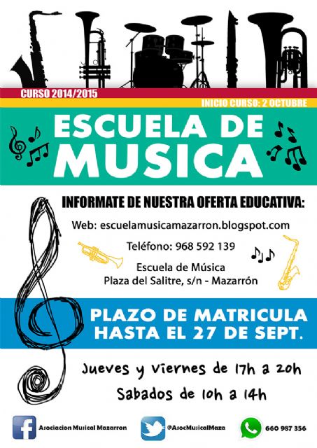 La escuela de música de Mazarrón abre el plazo de matrícula - 1, Foto 1