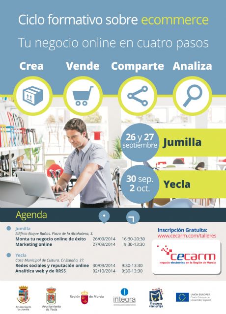 El CECARM organiza en Jumilla un taller gratuito sobre Redes Sociales para Pymes, Certificado Digital y Factura Electrónica - 1, Foto 1