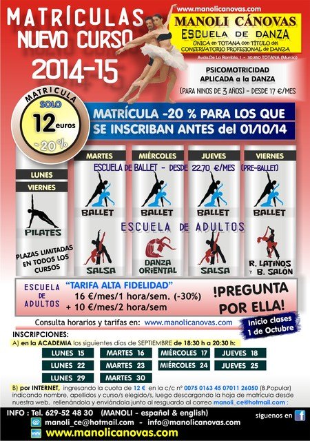 La Escuela de Danza Manoli Cánovas inaugura nuevas instalaciones y amplía sus actividades de cara al nuevo curso, Foto 1