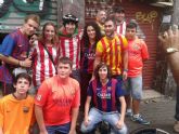 Casi 30 peñistas y aficionados viajan a Barcelona al partido FC Barcelona - Ath. Bilbao