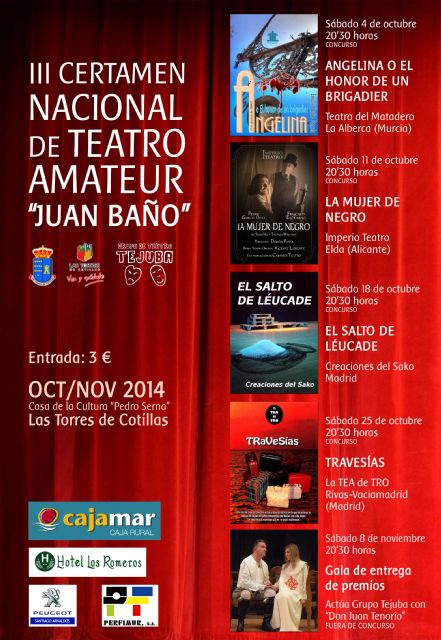 El III Certamen de Teatro Aficionado Juan Baño torreño repartirá casi 2.000 euros en premios - 2, Foto 2