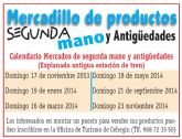 Este domingo regresa a Cehegín el Mercadillo de Productos de Segunda Mano y Antigüedades