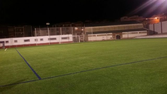 Finalizan las  obras de construcción del campo de césped artificial en el Nicolás de las Peñas de Bullas - 2, Foto 2