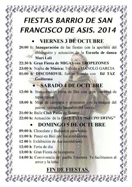 Las fiestas del barrio San Fracisco se celebran del 3 al 5 de octubre - 2, Foto 2