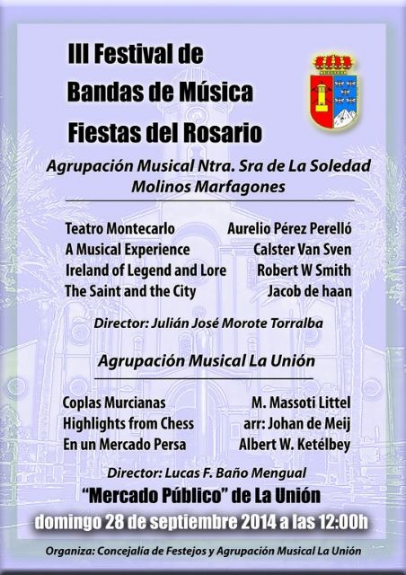 El domingo se celebra el III Festival de Bandas de Música Virgen del Rosario - 1, Foto 1