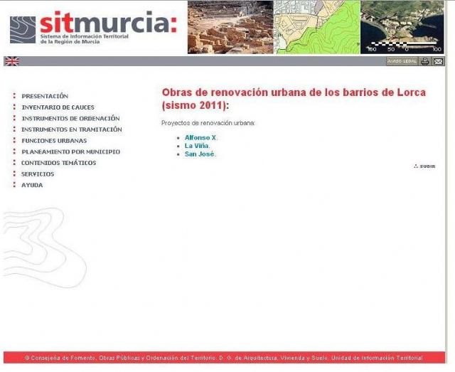 La Comunidad publica en el portal SitMurcia la información relativa a los proyectos de renovación urbana de Lorca - 1, Foto 1