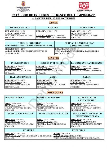 El Banco del Tiempo estrena curso con 19 talleres gratuitos - 1, Foto 1