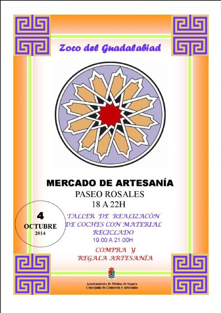 El mercadillo Zoco del Guadalabiad de Molina de Segura ofrece un taller de realización de coches con material reciclado el sábado 4 de octubre - 1, Foto 1