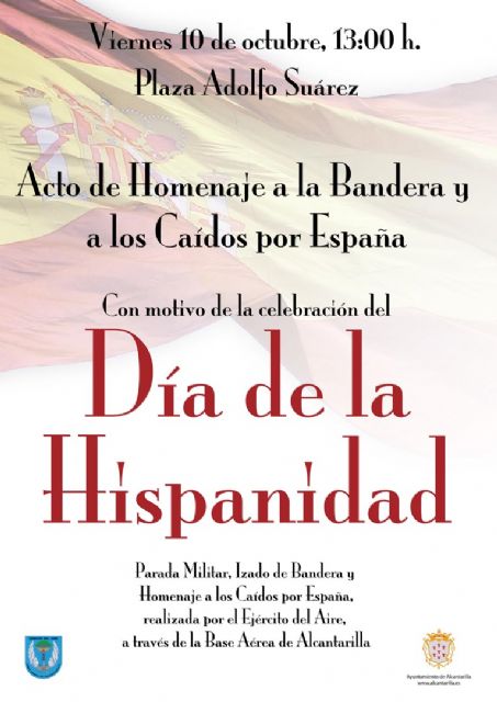 Alcantarilla celebrará el viernes, 10 de octubre el acto de homenaje a la bandera y a los caídos por España - 1, Foto 1