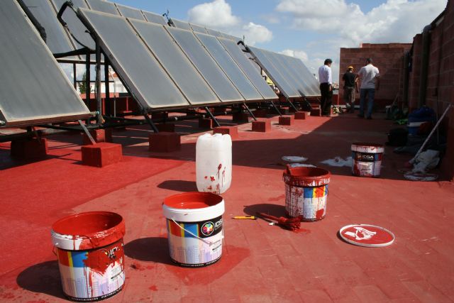 Comienzan las obras de eliminación de goteras en la cubierta del Pabellón de Deportes 'Loli de Gea' - 4, Foto 4