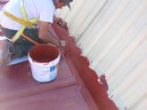 Comienzan las obras de eliminacin de goteras en la cubierta del Pabelln de Deportes 'Loli de Gea'