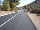 La Comunidad concluye las obras de refuerzo del firme en la carretera que une Lorca con Morata