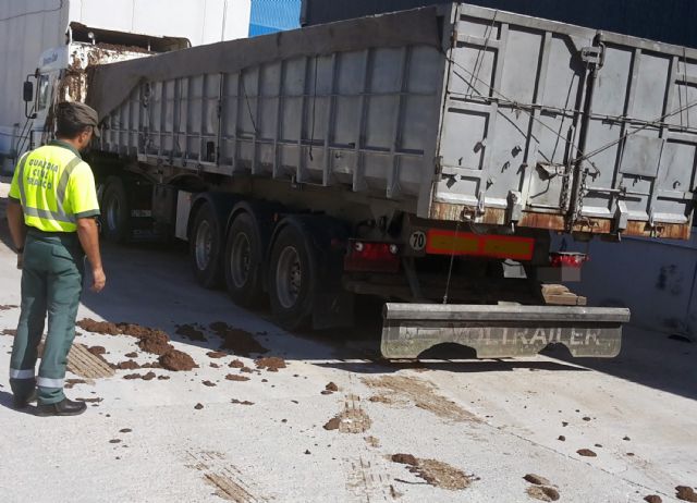 La Guardia Civil detiene al conductor de un camión por poner en riesgo la circulación con el derrame de purines - 2, Foto 2