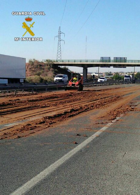 La Guardia Civil detiene al conductor de un camión por poner en riesgo la circulación con el derrame de purines - 3, Foto 3