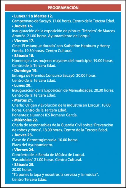 Lorquí celebra la I Semana Cultural del Mayor - 2, Foto 2