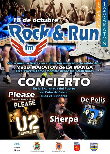 Los éxitos de U2 y The Police sonarán en el Rock & Run en Cabo de Palos - 2, Foto 2