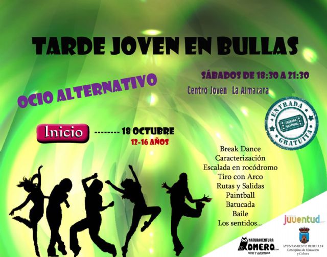 Este sábado 18 de octubre comienza en el Centro Juvenil La Almazara una nueva edición de la TARDE JOVEN EN BULLAS - 1, Foto 1