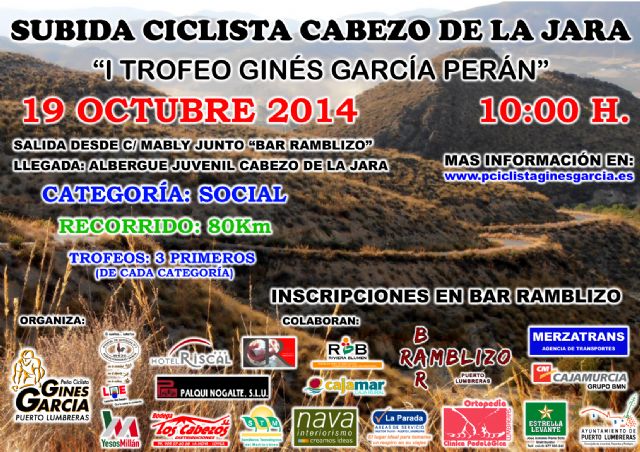 Puerto Lumbreras recupera la Clásica Ciclista Subida al Cabezo de la Jara Trofeo Gines García Perán - 1, Foto 1