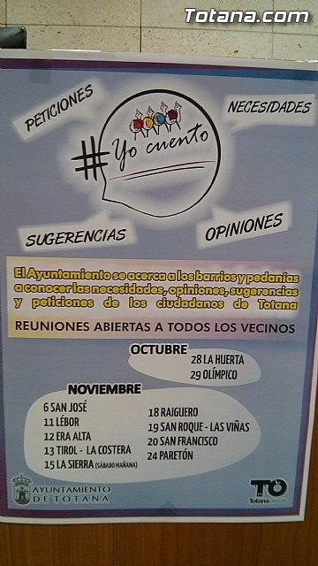 El Ayuntamiento inicia una campaña dirigida a los barrios y pedanías para conocer las necesidades y sugerencias de todos los ciudadanos, Foto 4