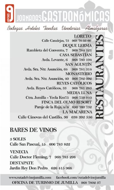 La Ruta del Vino de Jumilla presenta las IX Jornadas Gastronómicas que tendrán lugar durante este mes de noviembre - 4, Foto 4