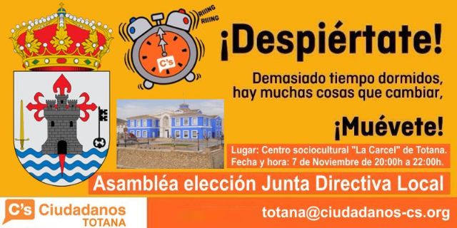 Asamblea para la elección de la Junta Directiva Local del partido Ciudadanos de Totana - 1, Foto 1