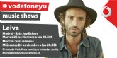 Leiva ser el protagonista de los prximos Vodafone yu Music Shows con sus conciertos en Madrid y Murcia