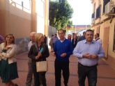 El Alcalde visita en Espinardo las obras del nuevo pabellón polivalente y la Plaza de la Constitución del Espíritu Santo