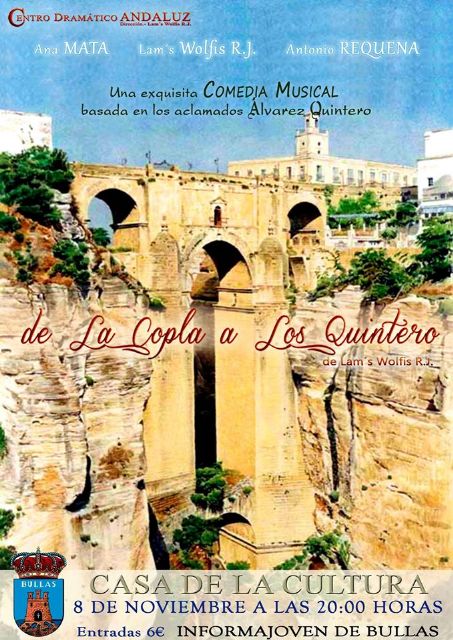 De La Copla a Los Quintero' llega al auditorio de la Casa de Cultura - 1, Foto 1