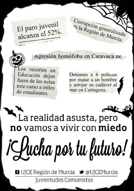 El colectivo de las Juventudes Comunistas en Águilas lanza una campaña para Halloween - 1, Foto 1