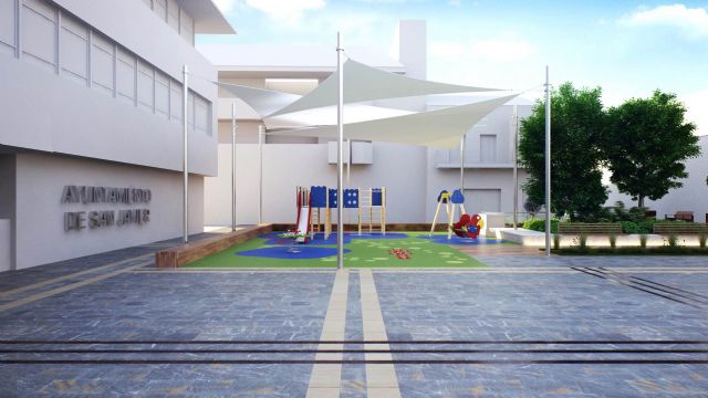 La plaza de España tendrá más vegetación, más sombra y una zona de juegos infantil - 1, Foto 1