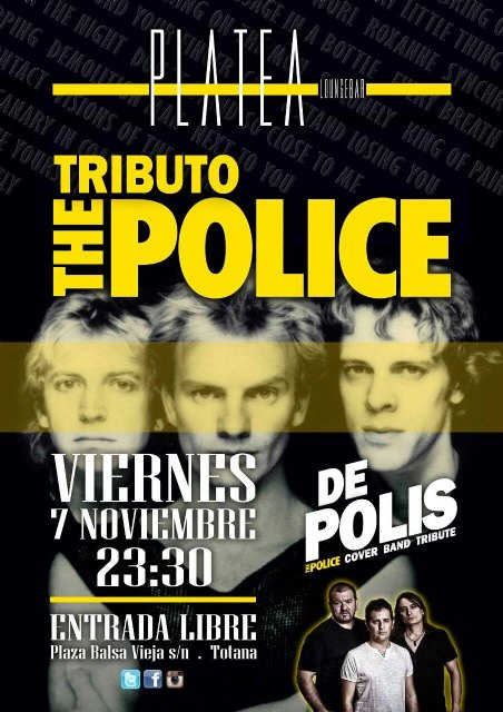 Platea Loungebar acoge el concierto solidario Tributo a The Police a beneficio de D´Genes y AELIP, Foto 1
