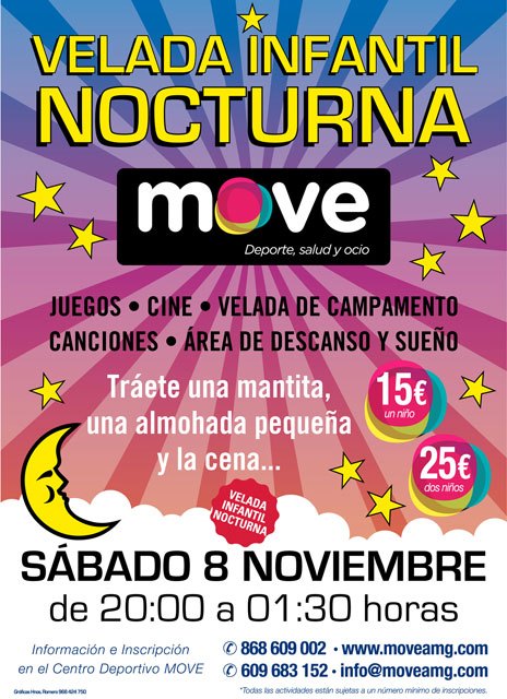 MOVE organiza una Velada infantil nocturna con juegos, cine, canciones, etc., Foto 1