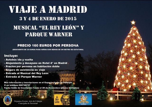 Juventud organiza un tercer viaje a Madrid para ver el musical 'El Rey León' los días 3 y 4 de enero - 1, Foto 1