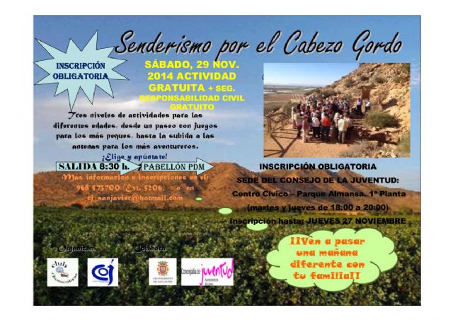 El Consejo Local de la Juventud abre las inscripciones para su tradicional salida al Cabezo Gordo - 1, Foto 1