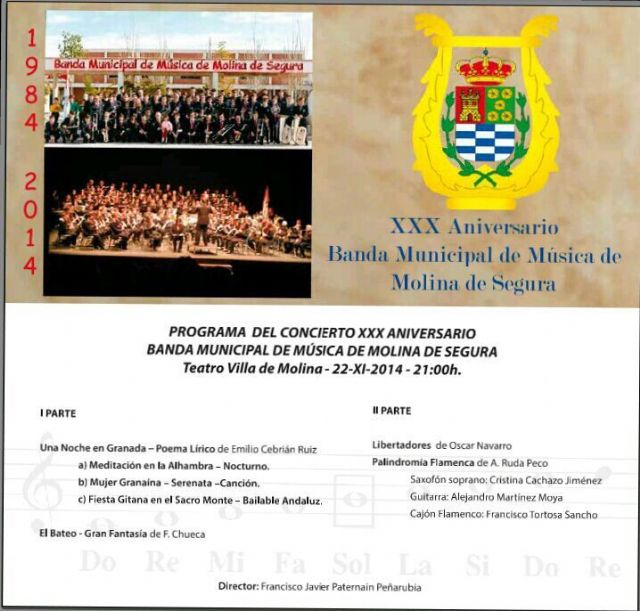 El Teatro Villa de Molina acoge el concierto por el XXX Aniversario de la Banda Municipal de Música de la localidad el sábado 22 de noviembre - 2, Foto 2