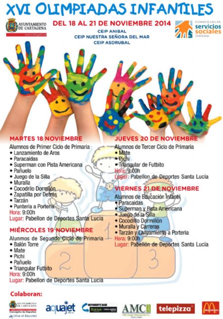 Clausura de las Olimpiadas Infantiles en el Pabellón de Santa Lucía - 1, Foto 1