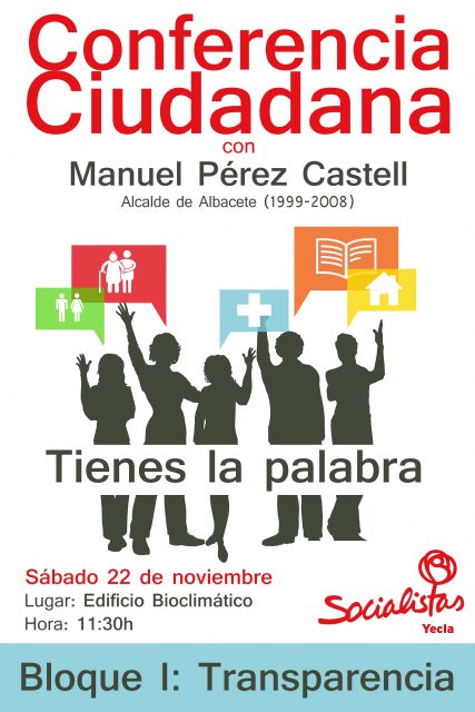 Conferencia Ciudadana en Yecla sobre Transparencia con Salvador Santa y Manuel Pérez Castel - 1, Foto 1