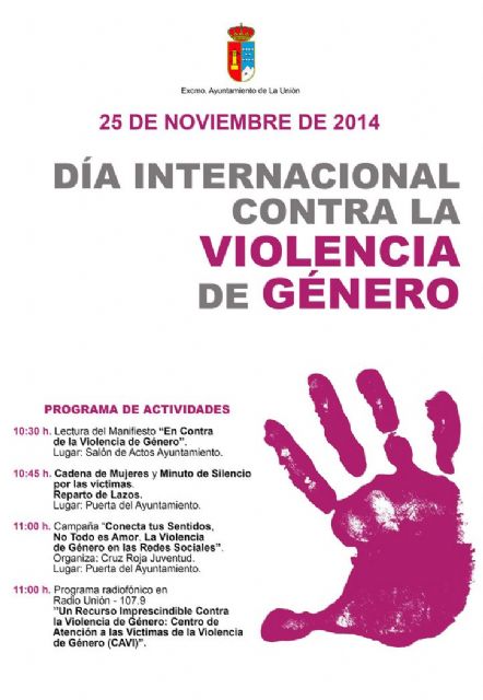 Invitación a los actos del día internacional contra la violencia de género 2014 en La Unión - 1, Foto 1