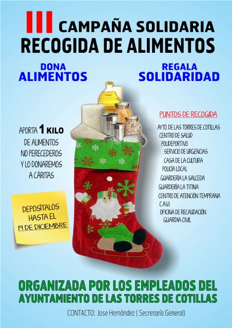 Vuelve la campaña solidaria de recogida de alimentos impulsada por los trabajadores del Ayuntamiento torreño - 1, Foto 1