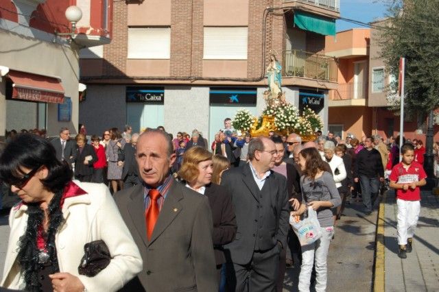Alguazas expresa su devoción a la Purísima con triduo, ofrenda floral, misa y procesión - 2, Foto 2