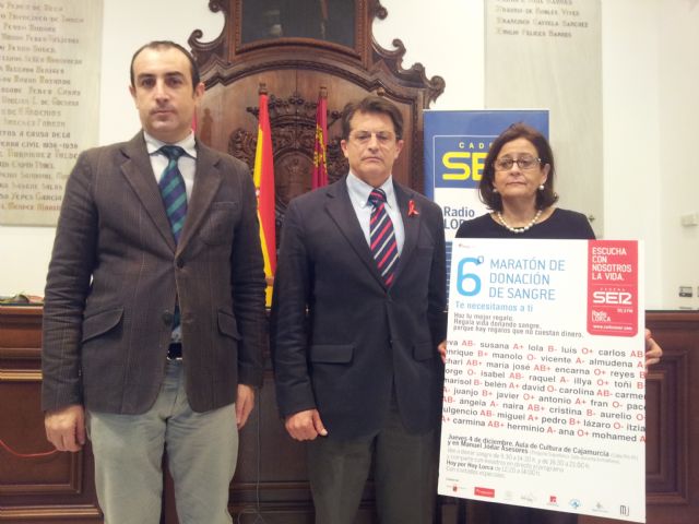 Este jueves se celebra el VI Maratón de Donación de Sangre 'Ser Solidarios Lorca' en el Aula de Cultura de Cajamurcia - 1, Foto 1