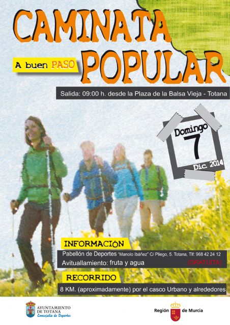 La Caminata Popular se celebrará este próximo domingo, día 7, con salida de la plaza Balsa Vieja, a partir de las 9:00 horas - 1, Foto 1