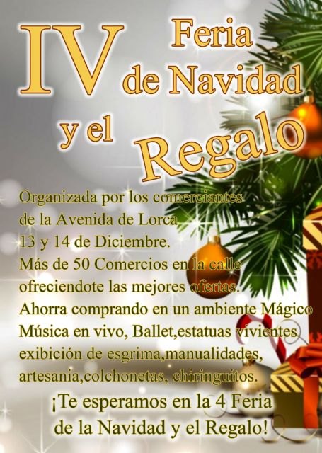 La IV Feria de la Navidad y el Regalo de la Avenida de Lorca se celebrará los días 13 y 14 de diciembre, Foto 2
