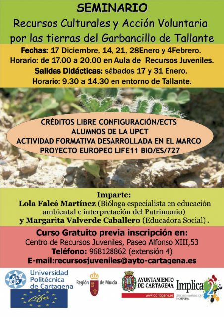 IMPLICA2 y la UPCT organiza un seminario sobre las tierras del Garbancillo de Tallante - 1, Foto 1