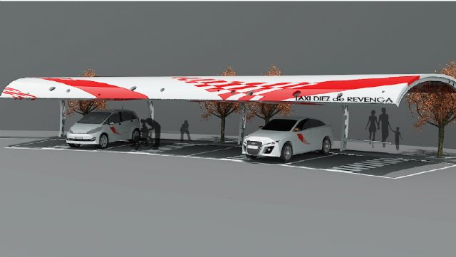 Dos modernas marquesinas cubrirán las paradas de taxi Plaza Cetina y Díez de Revenga - 1, Foto 1