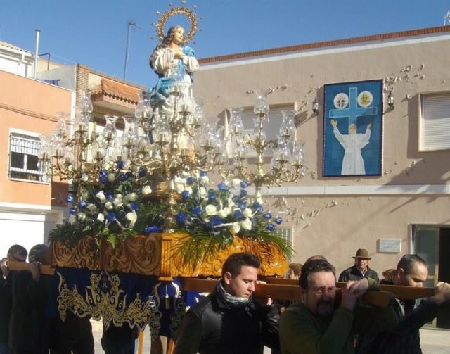 La Copa celebra la Festividad de la Purísima Concepción con canticos de los auroros y una misa y una procesión en honor a la Virgen - 1, Foto 1