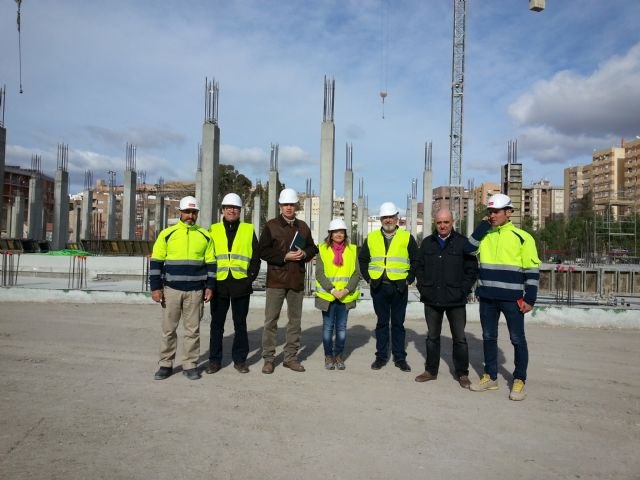 Educación confirma el avance de la cimentación del IES Ros Giner de Lorca y comienza a levantarse la estructura - 1, Foto 1