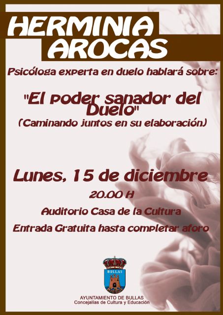 El Ayuntamiento de Bullas organiza una charla sobre el duelo que impartirá una psicóloga experta en el tema - 1, Foto 1