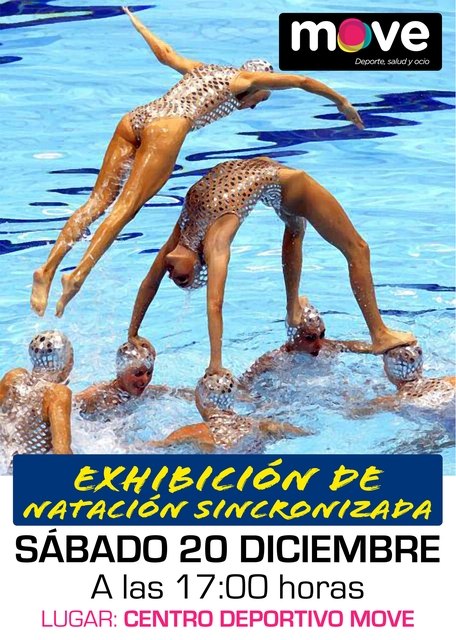 El Centro Deportivo MOVE acogerá el próximo 20 de diciembre una Exhibición de Natación Sincronizada