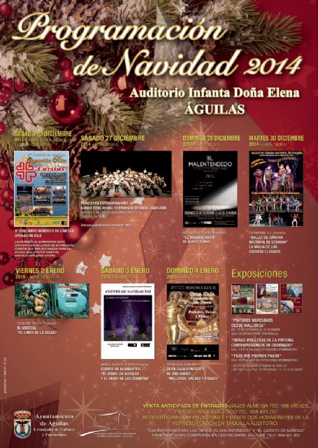 Variedad de eventos en el programa navideño del Auditorio Infanta Doña Elena de Águilas - 1, Foto 1